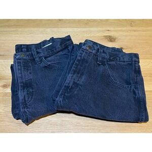 Mens Jeans-Black Wrangler Rustler - Good Condition 32 X 30 - Lot of 2 **READ**